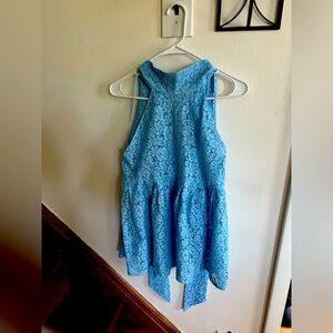 Zara Blue Floral Halter Top Size Small